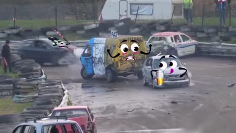 Funny cars in action