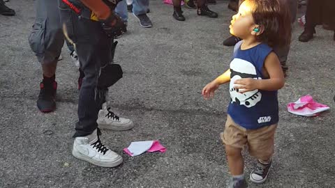 Toddler Running in Pit for Impaled Nazarene Concert