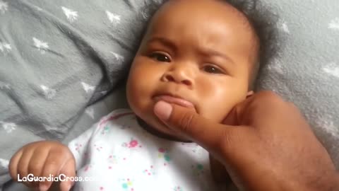 Cute Baby Beat Boxing with Dad