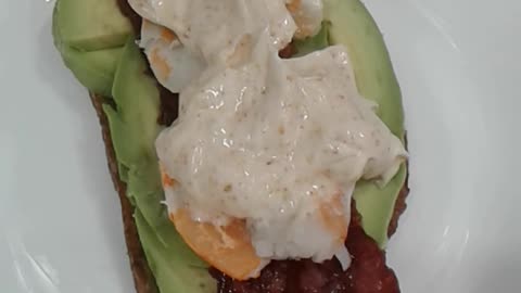 FoodPerfect: Spicy Bacon Shrimp Avacado Toast: Score 4/5