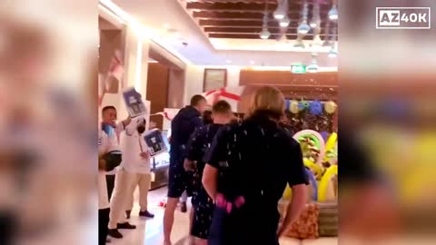 England Players Dancing with Hotel Staff in Qatar After 3-0 Win Over Senegal to Qualify to Quarters