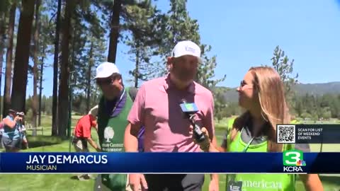 Celebrities compete at the American Century Golf Championship in Lake Tahoe