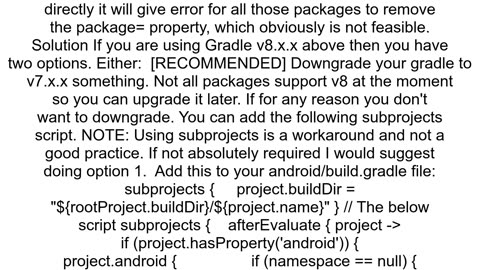 flutter firebase app not running on Android Namespace not specified