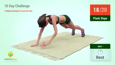 10 Day challenge - 10 Minute workout To lose Fat fast