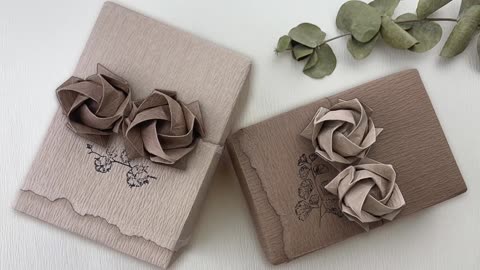 DIY Gift Wrapping - Kawasaki Rose Origami Gift Wrapping Tutorial