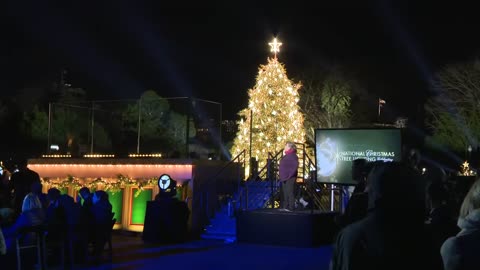 President Joe Biden lights the National Christmas Tree to kick off holiday season