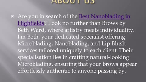 Best Nanoblading in Highfields