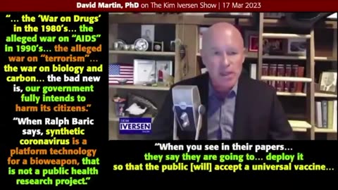 THE GOVERNMENT FULLY INTENTS TO HARM US, SAYS DAVID MARTIN, PHD