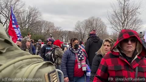 January 6th - People Standing and Sitting around Capitol - Walking down Constitution Ave - Part 13