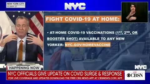 NYC Mayor says a ‘vaccination team’ will come to your house, give you the booster shot and $100