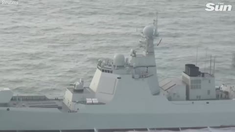 Russian and Chinese warships carry out joint naval exercises