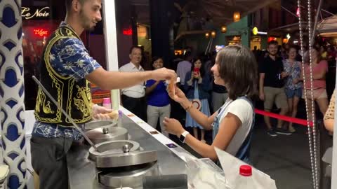 Best Turkish Ice cream Singapore video Gina’s attempt to purchase. Funny Ice creamman Singapore 2019