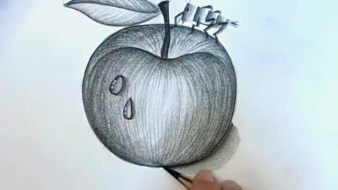 Easy apple draw trick for beginners #art #short #creative #apple #drawing