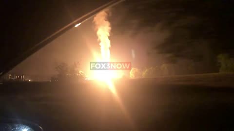 Lightning struck the Columbia gulf gas pipeline causing a massive fiery explosion