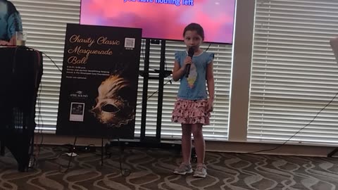 6 Year-Old Bella Singing - Rescue - Karaoke - April Sound