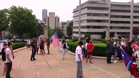 More video footage of the no mask mandate rally in Arkansas