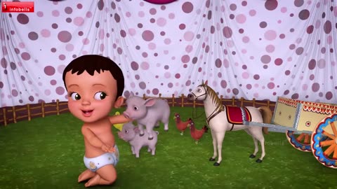 Meri Gaiya Aati Hai Mujhko Doodh Pilati Hai _ Hindi Rhymes for Children _ Infobells