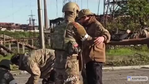 Ukranian forces of Azov steel factory surrendered themself to Russian forces