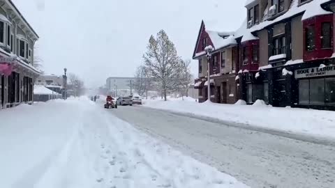 Heavy snowfall wallops western New York