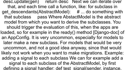 Can I run code every time an abstract class is inherited