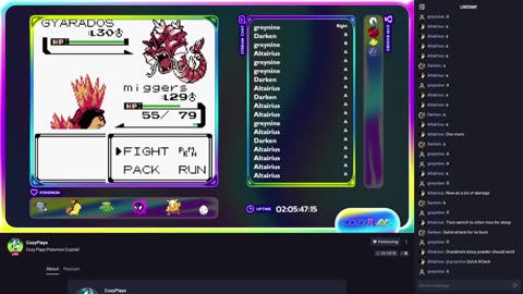 Night Team Catches Red Gyarados! - Cozy.tv Plays Pokémon Crystal