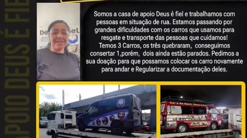 Casa de Apoio Deus é Fiel faz campanha para conserto de carros