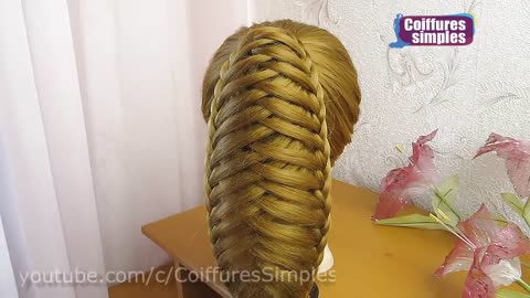 Queue de cheval originale et simple ★ Tuto coiffure avec tresse ★ facile à faire