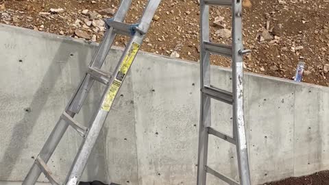 Ladder Walking Away From the Job Site