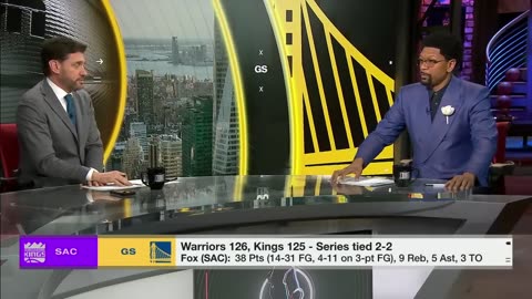 Stephen A. reacts to the Warriors' CLOSE win over the Kings and tying the series 2-2 - NBA Countdown