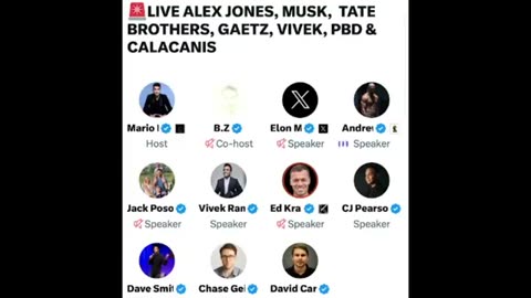 Elon Musk and Alex Jones Twitter Space Discussion