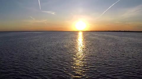 sailing in sunset.