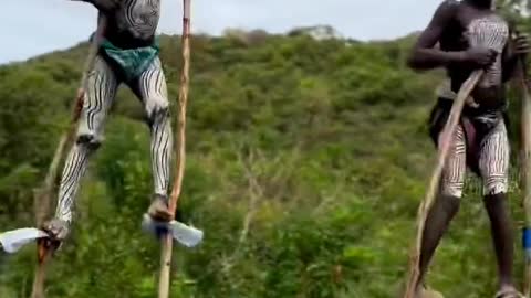 The tribe that uses stilts in Africa