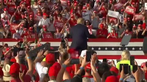 Trump ends his rally by dancing to YMCA