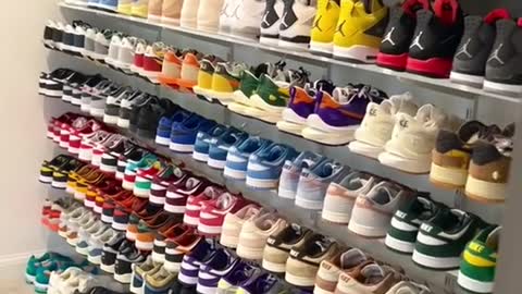 Everyone's shoe closet dream, sneakers