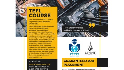 Get TEFL Certified with Divine-Training: Accredited Course & Global Opportunities