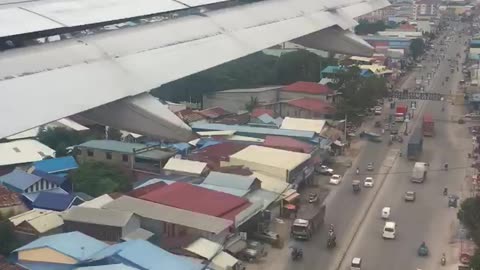 Air view from Phnom Penh Cambodia