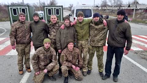 Ukrainian official shows video of released POWs