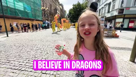 Nastya and her funny Vlog in Prague