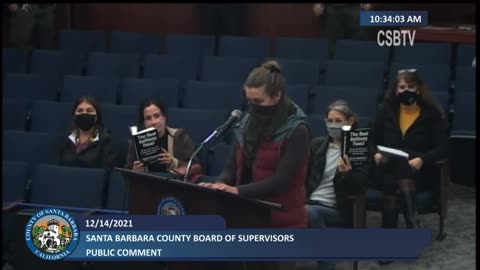 Lydia at SBCBOS 12/14 Where is Supervisor Williams when it comes to the rights of his constituents