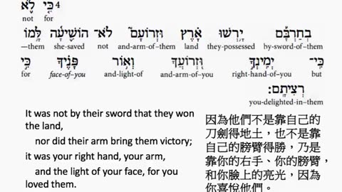 psalm 44 in hebrew _ salmo 44 en hebreo