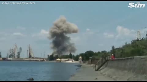 Ukrainian forces shelled Russian-controlled port city of Berdyansk