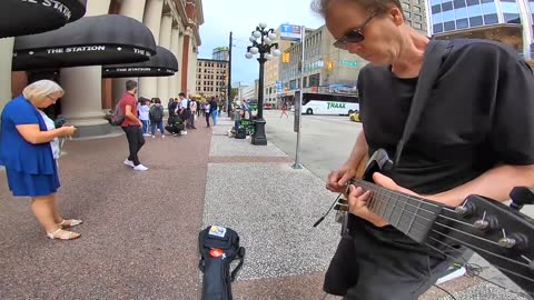 Black magic busker - Laying down the hot latin licks like it's 1969