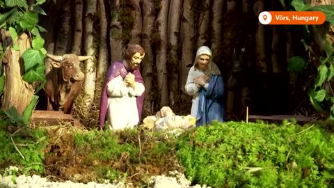 Hungarians build one of Europe's largest nativity scenes