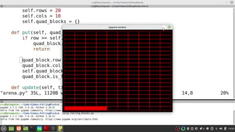 Python Tetris Part 8 (landing block)