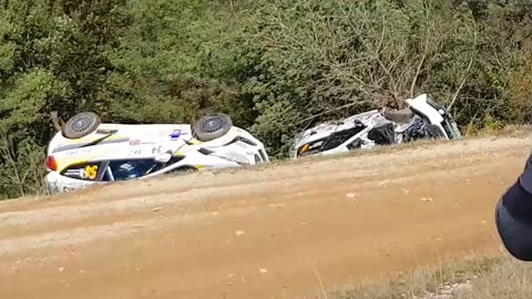 Five cars overturned in one place? But how?