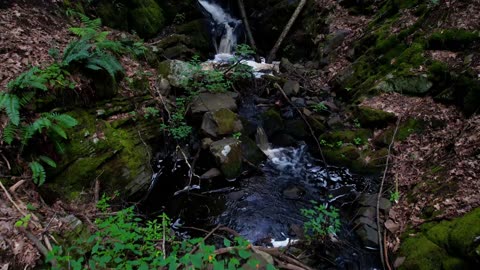 Beautiful slow motion waterfall