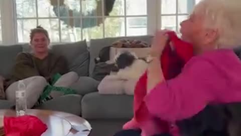 This 95-year-old may have just opened the best Christmas gift she ever.