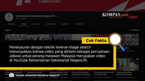 HOAKS! Jokowi Perintahkan Perang Melawan Malaysia