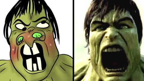 the incredible hulk 2008 Drawing meme - university battle - hulk smash