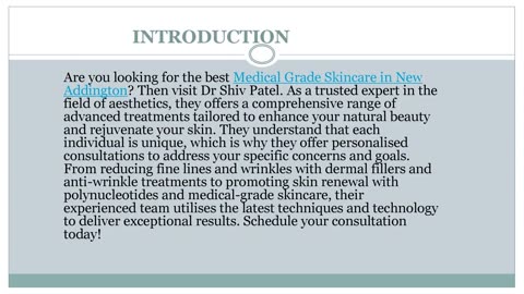 Best Medical Grade Skincare in New Addington